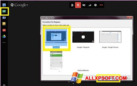 Screenshot Hangouts per Windows XP