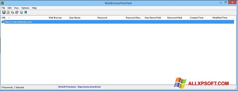 Screenshot WebBrowserPassView per Windows XP