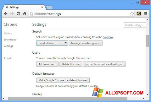 Screenshot Chrome Cleanup Tool per Windows XP