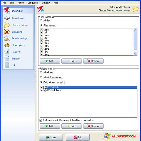 Screenshot DupKiller per Windows XP