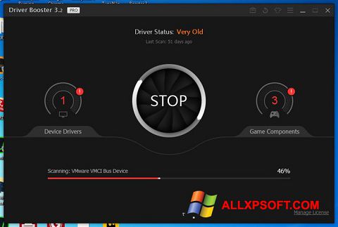 Screenshot Driver Booster per Windows XP