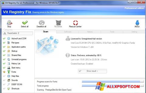 Screenshot Vit Registry Fix per Windows XP