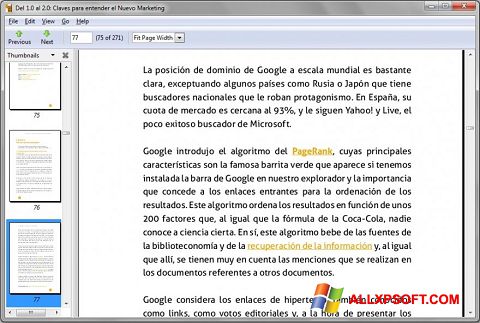 Screenshot Evince per Windows XP