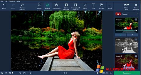 Screenshot Movavi Photo Editor per Windows XP