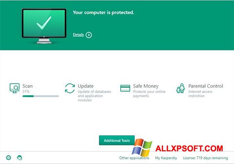 Screenshot Kaspersky Total Security per Windows XP