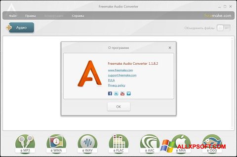 Screenshot Freemake Audio Converter per Windows XP