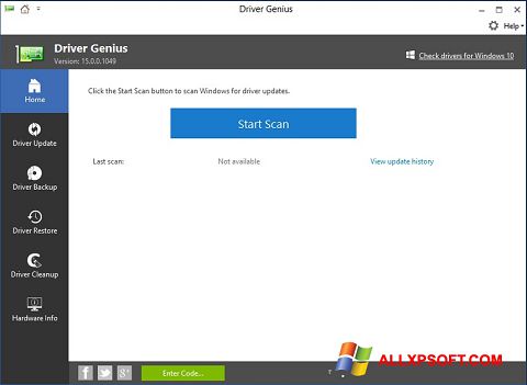 Screenshot DriverScanner per Windows XP
