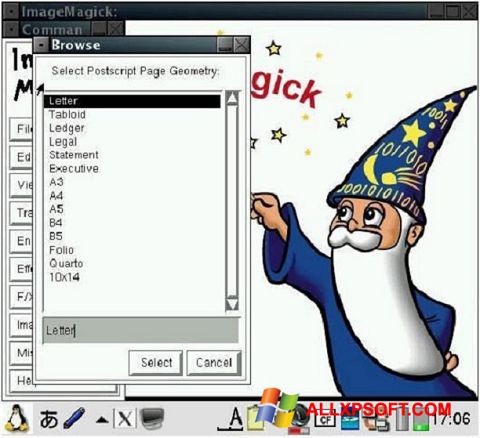 Screenshot ImageMagick per Windows XP