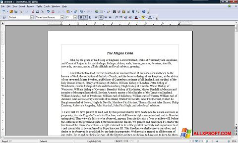 Screenshot OpenOffice per Windows XP