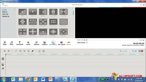Screenshot Wondershare Filmora per Windows XP