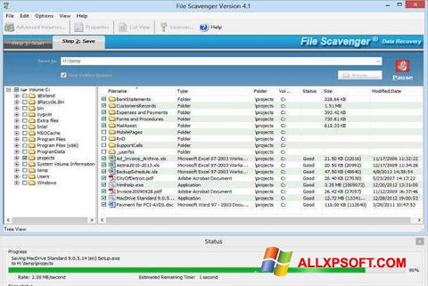 Screenshot File Scavenger per Windows XP