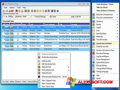 Screenshot Auto ShutDown per Windows XP