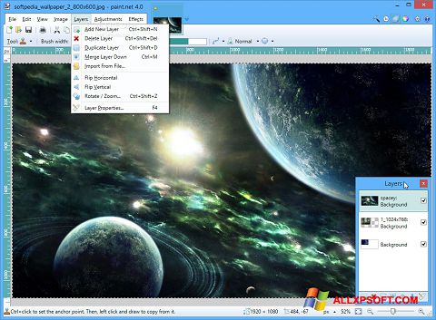 Screenshot Paint.NET per Windows XP